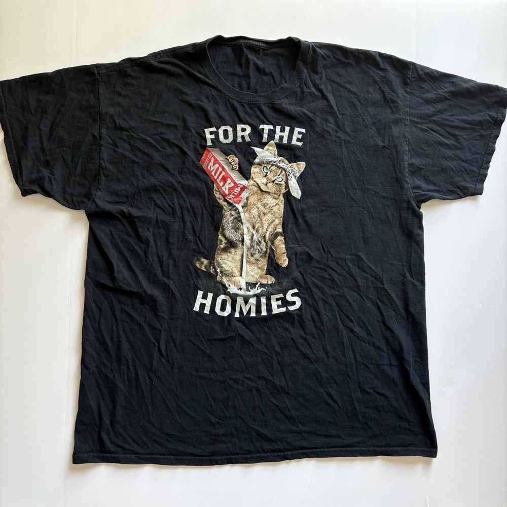 Unisex For the Homies Cat Milk Funny Tee